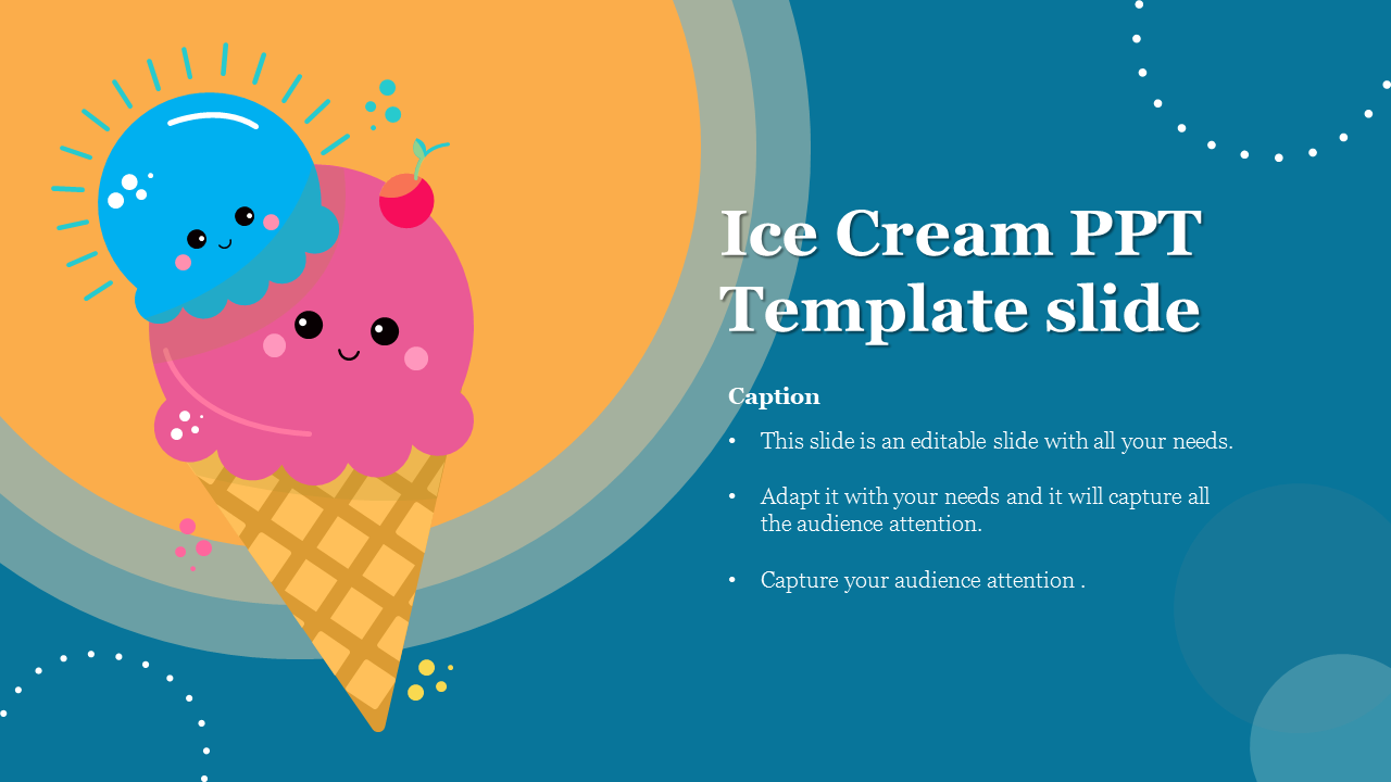 Creative Ice Cream PPT Template slide